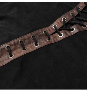 Polo Manches Longues 'Nautilus' Noir et Marron