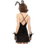 Nuisette 'Mira' en Velours Noir