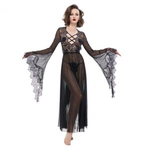Nuisette et String Sexy 'Melusine' Noirs