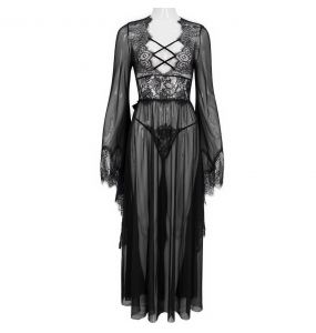 Nuisette et String Sexy 'Melusine' Noirs