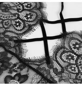 Nuisette et String Sexy 'Melusine' Noirs