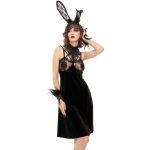 Nuisette Sexy 'Melusine' en Dentelle et Velours Noirs
