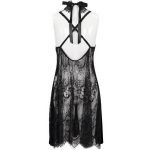 Nuisette Sexy 'Melusine' en Dentelle et Velours Noirs