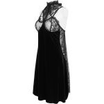 Nuisette Sexy 'Melusine' en Dentelle et Velours Noirs