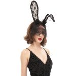 Bandeau Sexy 'Bunny Ears' avec Voile Noir