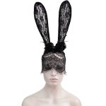 Bandeau Sexy 'Bunny Ears' avec Voile Noir