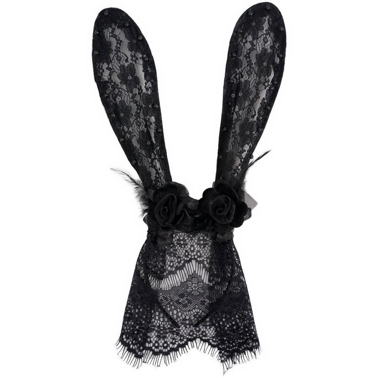 Bandeau Sexy 'Bunny Ears' avec Voile Noir