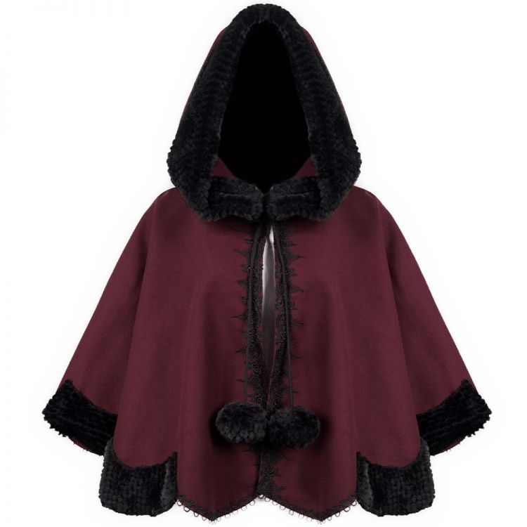 Cape 'Cassandra' Rouge et Noire