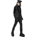 Gilet 'Silvanus' en Brocart et Velours Noirs