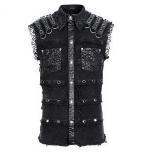 Chemise Sans Manches 'Odoin' Noire