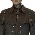 Manteau de Cocher 'Dyrk' Gris et Marron