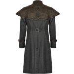 Manteau de Cocher 'Dyrk' Gris et Marron