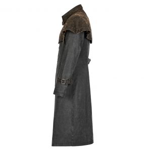Gray and Brown 'Dyrk' Coachman Coat