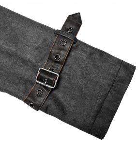 Manteau de Cocher 'Dyrk' Gris et Marron