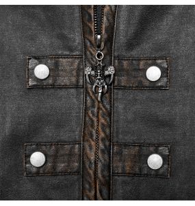 Gray and Brown 'Dyrk' Coachman Coat