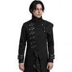 Black Asymmetrical 'Gelimer' Long Coat