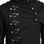 Black Asymmetrical 'Gelimer' Long Coat