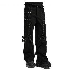 Pantalon Large 'Cataclysme' Noir