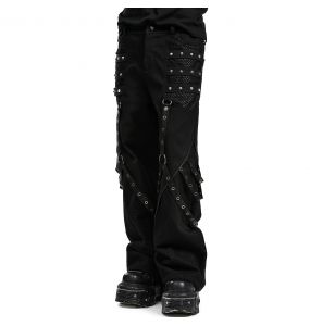 Pantalon Large 'Cataclysme' Noir