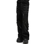 Pantalon Large 'Cataclysme' Noir