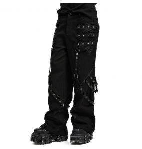 Pantalon Large 'Cataclysme' Noir