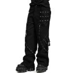 Pantalon Large 'Cataclysme' Noir
