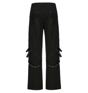 Pantalon Large 'Cataclysme' Noir