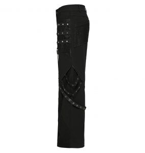 Pantalon Large 'Cataclysme' Noir