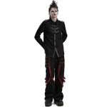 Pantalon Large 'Cataclysme' Noir et Rouge