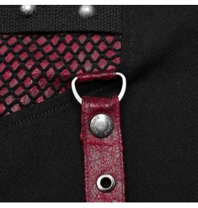 Pantalon Large 'Cataclysme' Noir et Rouge