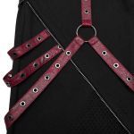 Pantalon Large 'Cataclysme' Noir et Rouge