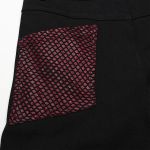 Pantalon Large 'Cataclysme' Noir et Rouge