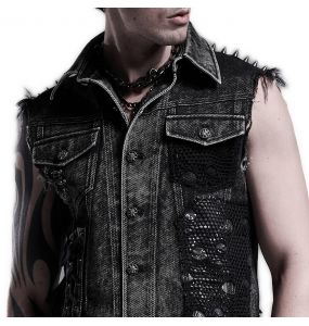 Black Denim 'Dementor' Vest