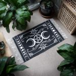 Black 'Triple Moon' Rug