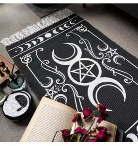 Black 'Triple Moon' Rug