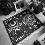 Black 'Triple Moon' Rug