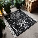 Black 'Triple Moon' Rug