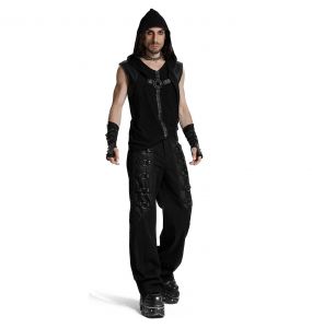Black 'Cunigast' Hooded T-Shirt
