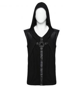 Black 'Cunigast' Hooded T-Shirt