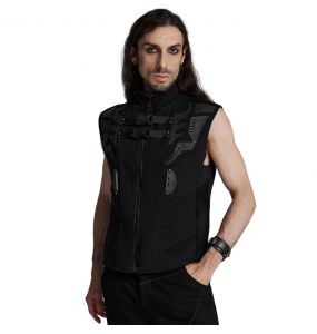 Bracelet 'Gears of Aiwass' en Cuir Noir