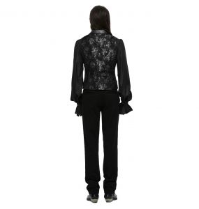 Black Jacquard 'Getica' Waistcoat