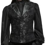 Gilet 'Getica' en Jacquard Noir