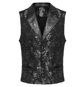 Black Jacquard 'Getica' Waistcoat