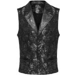 Black Jacquard 'Getica' Waistcoat