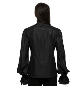 Chemise Rétro 'Goth Palace' Noire