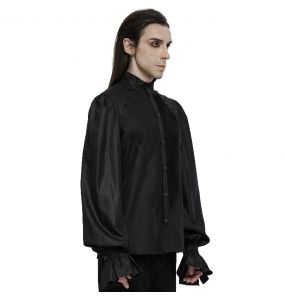 Chemise Rétro 'Goth Palace' Noire