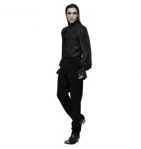 Chemise Rétro 'Goth Palace' Noire