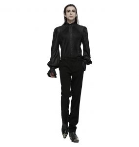 Chemise Rétro 'Goth Palace' Noire