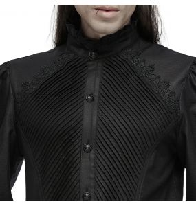 Chemise Rétro 'Goth Palace' Noire
