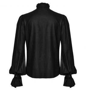 Chemise Rétro 'Goth Palace' Noire